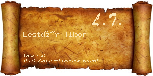 Lestár Tibor névjegykártya